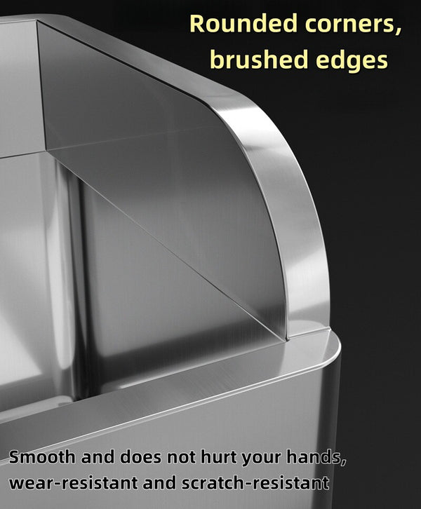 Commercial Mop Sink Stainless Steel Utility Sink Floor Mounted 45*41*55cm w/Leg