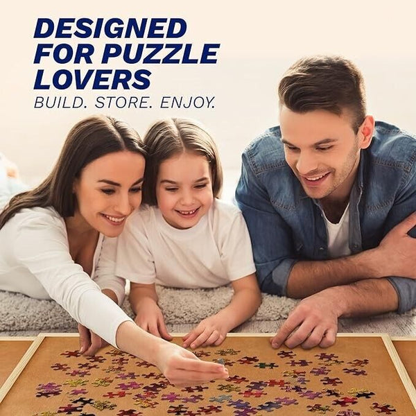 4-Drawer Puzzle Table Board 1000Pcs Wooden Puzzle Organizer Promote Parenthood