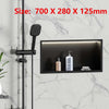 Shower Niche Recessed Storage Shelf Wall Organize 304 Stainless Steel with LED