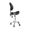 Saddle Stool Rolling Chair Saddle Chair w/ Back Support Dentist Salon Spa Chair