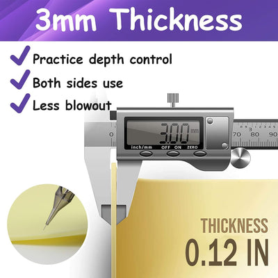 5/10PCS Tattoo Practice Fake Skin A4 3mm ThickReusable Silicone Double Sided