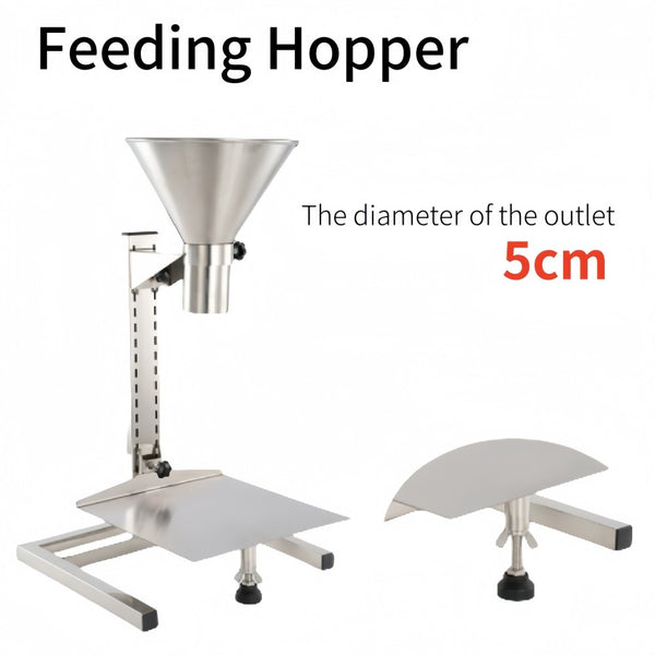 2"Inch Stainless Steel Feeding Hopper W/Support Stand for Powder Liquid Granules