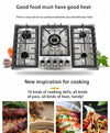 5 Burner Gas Cooktop Stove Konbs Kitchen Cooker Stainless Steel NG/LPG 86cm AU