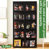 Home Storage Cabinet 5-Tiers Showcase with Double Doors Figurine Display Cabinet