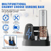 2pcs Electric Salt And Pepper Grinder Set Rechargeable Auto Mill w/Charging Base