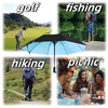 Rechargeable Misting Cooling Sun Umbrella Cooling Fan Anti UV Sun Protection AU
