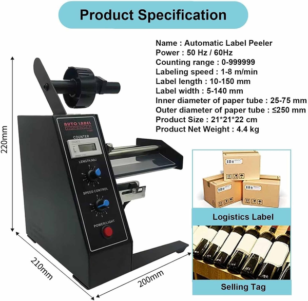 Automatic Label Dispenser Separator Sticker Label Remover Logistics Labeler AU
