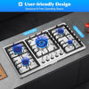 5 Burner Gas Cooktop Stove Konbs Kitchen Cooker Stainless Steel NG/LPG 86cm AU