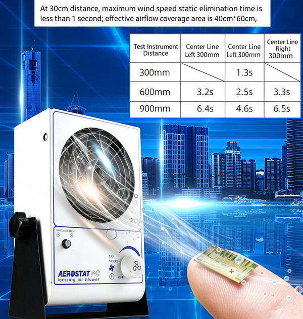 Ionizing Air Blower Static Eliminator Fan Desktop Ionizer Air Blower ESD Ionizer