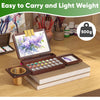 Foldable Wooden Watercolor Palette Box 24 Color Tray Palette Travel Palette