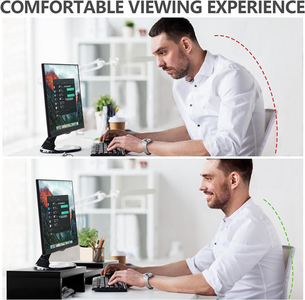 Dual Monitor Stand Riser 2 Monitor Desktop Organizer Adjustable Angle And Length