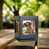 Pet Memorial Urns for Dogs or Cats Ashes Large Wooden Funeral with Photo Frame