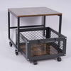 Mini Bar Fridge Beverage Cooler Drinks Refrigerator Stand with Drawer Cart Home