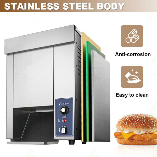 Automatic Hamburger Toasting Machine Commercial Burger Heater Bread Make Toaster