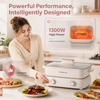 Electric Hot Pot Dual Sided with Divider Detachable Nonstick Shabu Hotpot Cooker