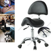 Saddle Stool Rolling Chair Saddle Chair w/ Back Support Dentist Salon Spa Chair