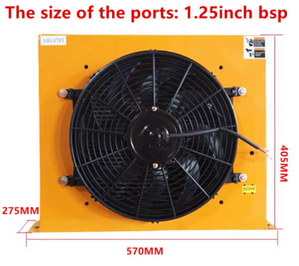 HYDRAULIC OIL COOLER DC12V 200L/min Thermostat With Fan HIGH PRESSURE Heavy Duty