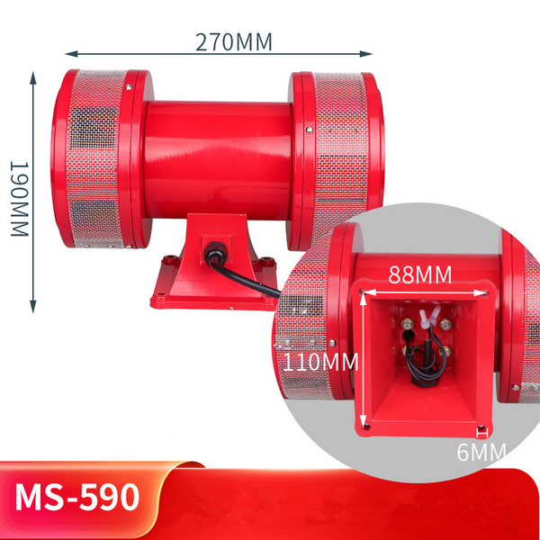 160db Air Raid Siren Metal Horn Industry Boat Alarm Fire Tornado Siren Horn 220V