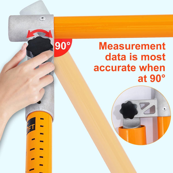 Load Height Measuring Stick Adjustable Pole Non-Conductive for Truck Trailer