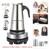 9Cups Stovetop Espresso Moka Pot Percolator Coffee Maker Stainless Steel w/Stove
