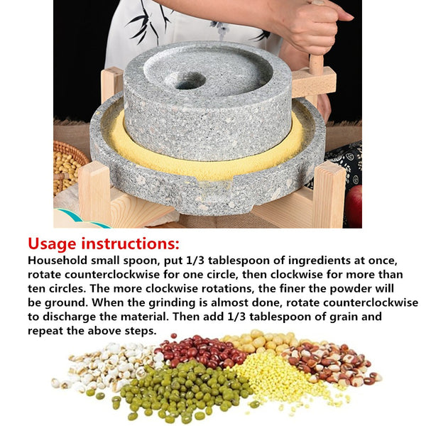 30x40cm Stone Mill Grinder Dry/Wet Grinder Pepper Bean Flour Mill Grinder AU