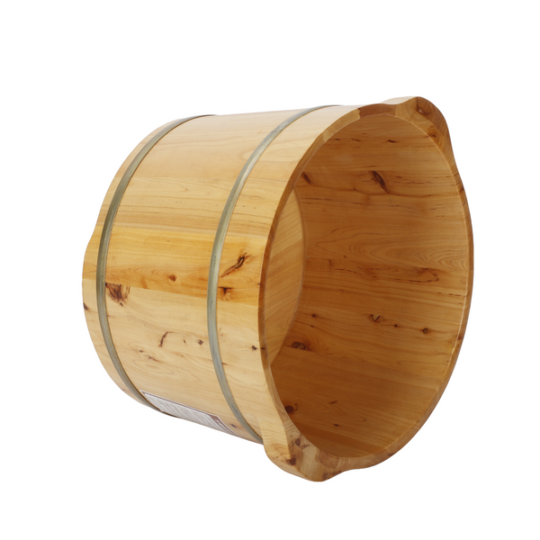 Wooden Foot Bucket Foot Basin with Lid Foot Massagers Soaking Basin Pedicure Tub