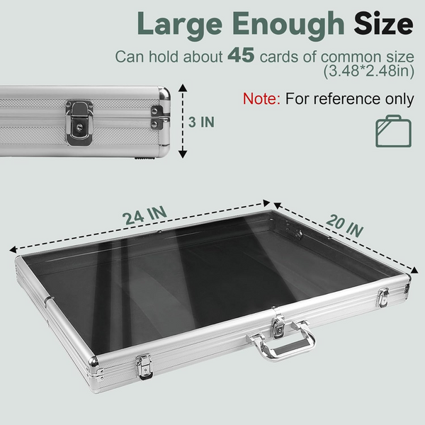 Card Show Display Case Aluminum Lockable Trading Card Display Case Wth Handle