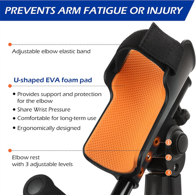 Forearm Crutches Lightweight Aluminum Crutches w/ Adjustable Elbow Elastic Band