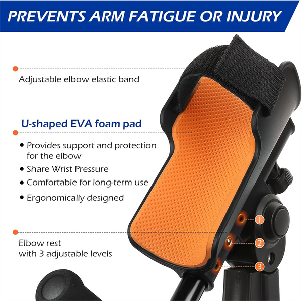 Forearm Crutches Lightweight Aluminum Crutches w/ Adjustable Elbow Elastic Band