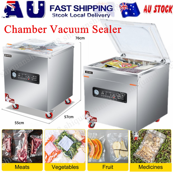 Chamber Vacuum Sealer Machine 1800W 420mm Commercial Dual Seal for Meat/Seafood