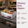Commercial Food Warmer Bain Marie Electric 4 Buffet Pans 304 Stainless Steel