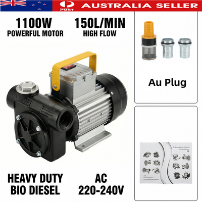 1100W 220V Industrial Heavy Duty Bio Diesel Fuel Transfer Gear Pump 150L/min