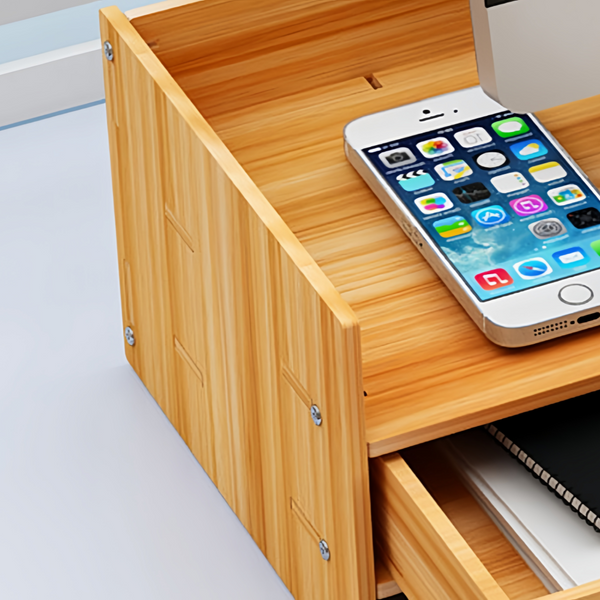 Monitor Stand Riser with Drawers Desktop Organizer 2-Tier for Laptop Computer