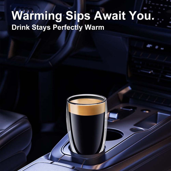 6pcs Glass Coffee Tea Mugs Drinking Glasses Double Wall Thermal Insulated Cups
