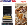 Commercial Waffle Maker 4Pcs Lolly Waffle 1750W Non-Stick Plate Waffle Baker AU