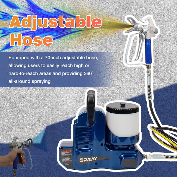 Portable Cordless Paint Spraying Gun Handheld Paint Sprayer for 360° Full Paint