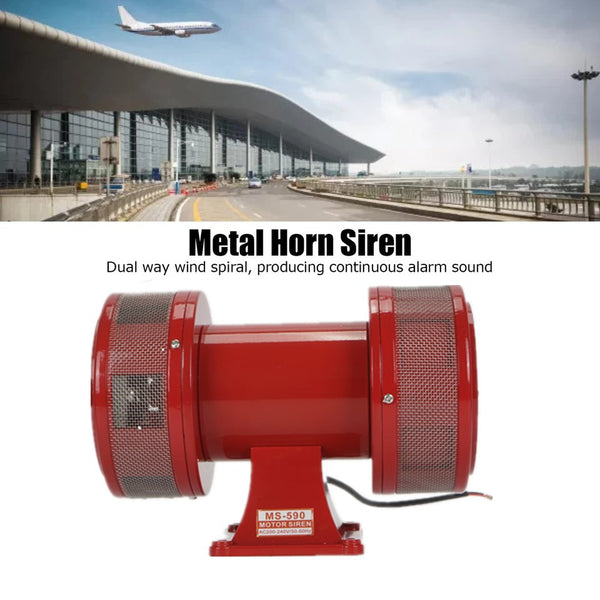 160db Air Raid Siren Metal Horn Industry Boat Alarm Fire Tornado Siren Horn 220V