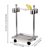 Adjustable Height Bird Perch Play Stand Parrot Playstand With Feeding Bowls