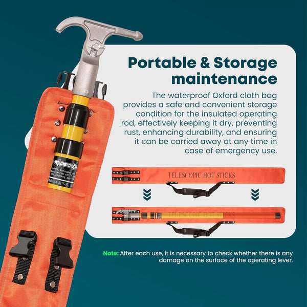 Telescopic Insulated Stick 3m for Line Workers Substation On-Site Power Safety