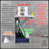 Airbrush Spray Booth with Water Curtain Portable Paint Booth 80w Fan LED Light