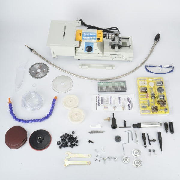 220V Gem Lathe Polisher Carving Machine Table Saw Punching Grinding Machine