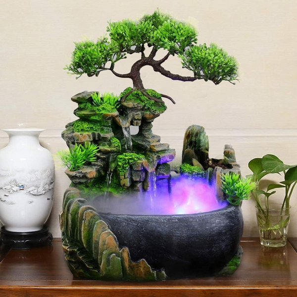 Calming Fountain Water Feature Ornament Relaxing Soothing Indoor Home Decor