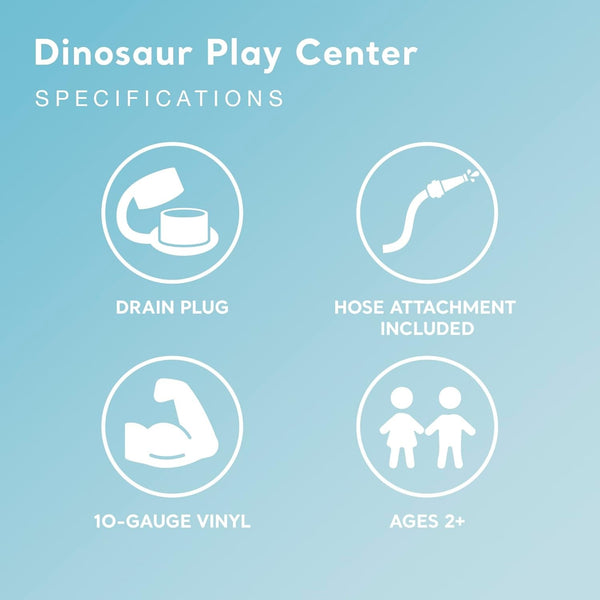 Inflatable Dinosaur Play Center Pool Playhouse Water Park with Kid Pool Slide