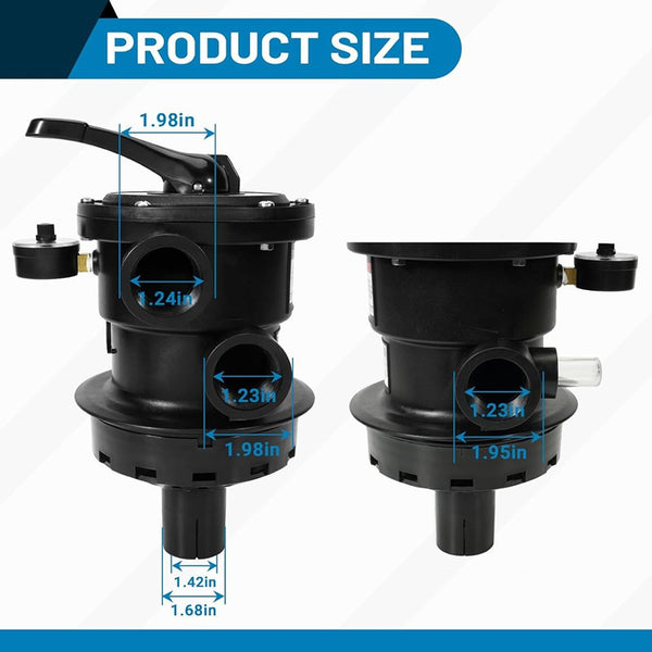 SP0714T Top-Mount Multiport Control Valve Compatible w/ Hayward Pro & VL Series