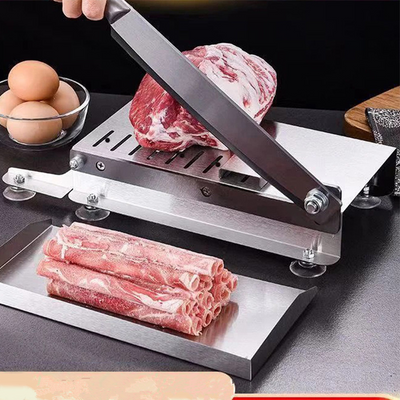 Bone Cutter Frozen Meat Slicer Manual Ribs Chicken Fish Chopper with Food Tray