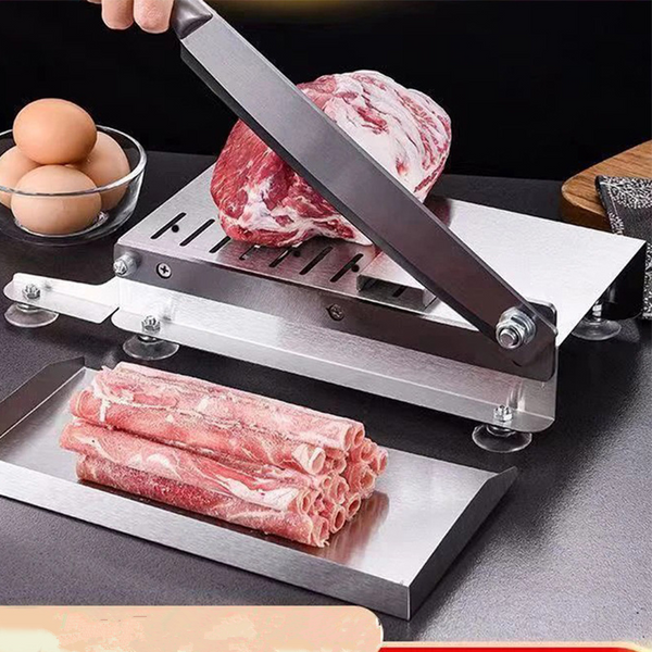 Bone Cutter Frozen Meat Slicer Manual Ribs Chicken Fish Chopper with Food Tray