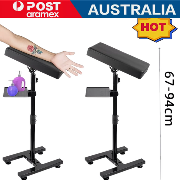 Tattoo Arm Rest Adjustable Height Leather Soft Sponge Pad Tattoo Armrest Stand