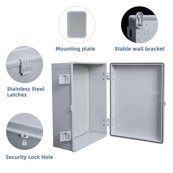 IP66 Waterproof Wiring Junction Box ABS Enclosure Electrical Box 40*30*17cm