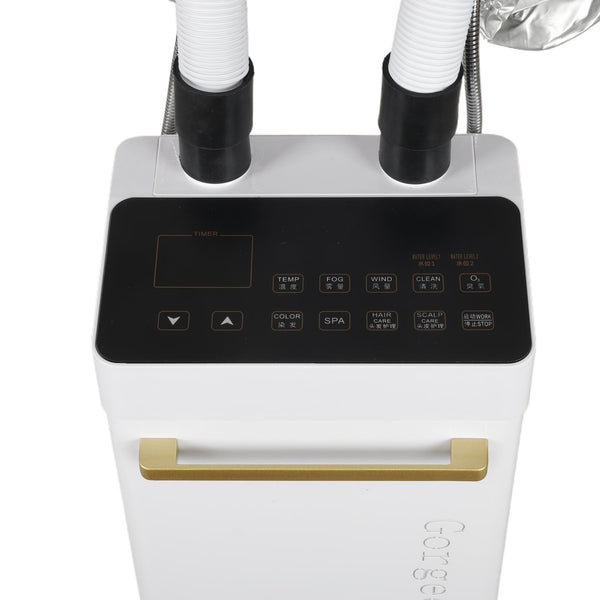 Hair Steamer Hair Care Machine Nano Mist Hair Conditioner w/ 2 Vaporizing Caps