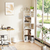 5 Tier Corner Bookshelf Open Display Bookcase for Study Office Books Organiser
